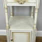 Bedside Table Antique French Style Marble Top Oak Cabinet Nightstand LOT 6224
