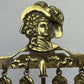 Fireplace Set Vintage French Style Brass 5 Piece Companion Set LOT 6445