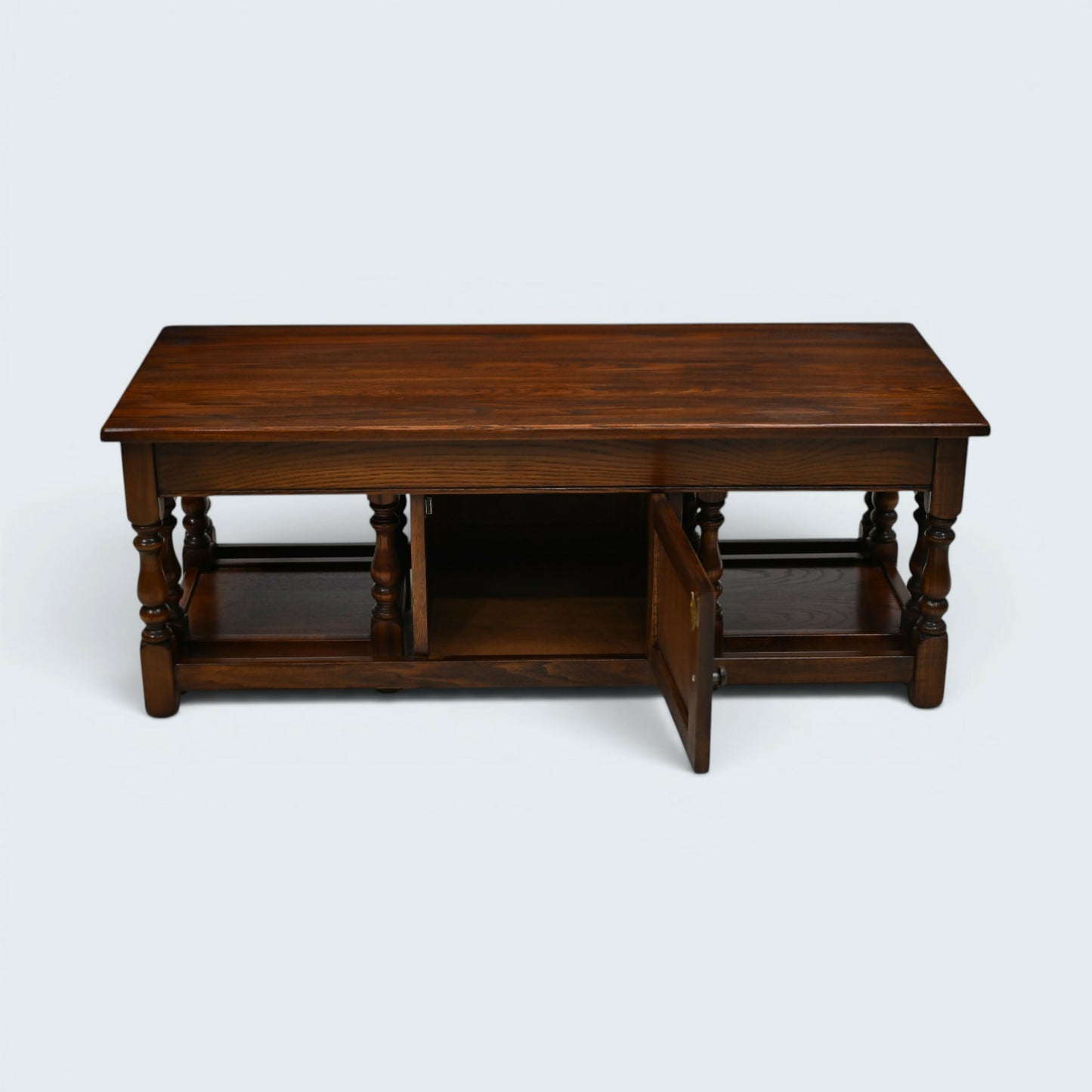 Old Charm Long Nest of Tables Solid Oak Coffee Table Tudor Brown FREE Delivery*