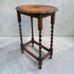Antique Oak Barley Twist side table