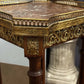 Antique French Marble Top And Decorated With Ormolu Mounts Side Table.