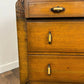 Art Deco Style Vintage Oak Dressing Table with Mirror