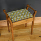 Edwardian Piano Stool – Newly Reupholstered in Bold Geometric Fabric | Vintage Statement Furniture