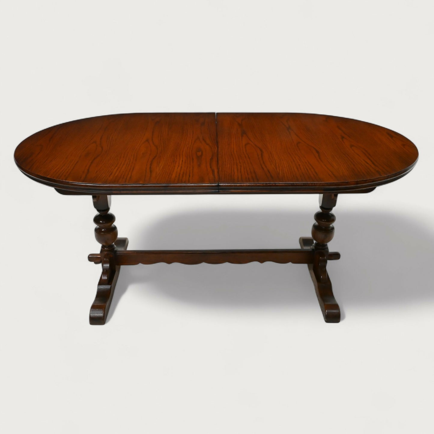 Old Charm Dining Table Tudor Brown Finish Extended Seats 6/8 FREE Delivery*