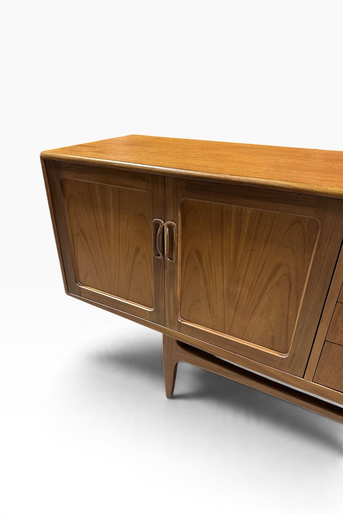 Mid century Teak G Plan longboy sideboard designed by V.B. Wilkins.