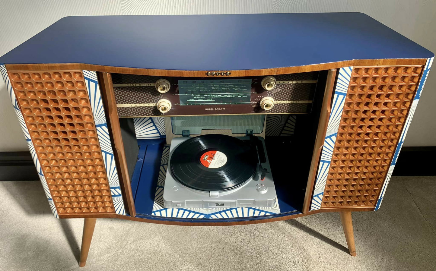 SOLD - Upcycled Retro Decca Radiogram Unit