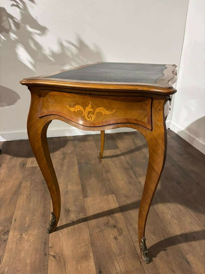 Reproduction Kingwood Marquetry Inlaid Bureau Plat