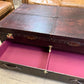 XXL Chestnut Brown Saddle Leather Reception Storage Trunk