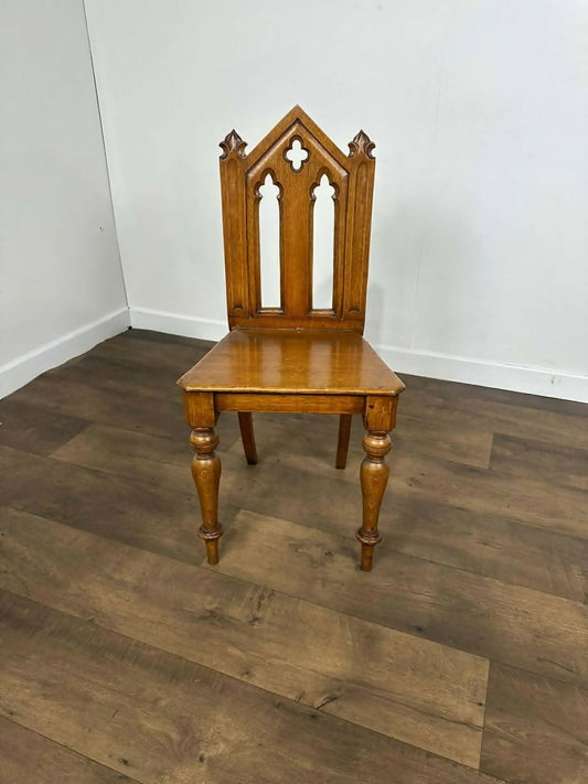 Ecclesiastical Style Oak Side Chair