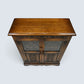 Bevan Funnell Reprodux Low Bookcase with 2 Shelves Leaded Glass FREE UK Delivery