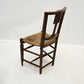 Set of 7 Georgian Dining Chairs With Rush Seats Back Carvings FREE UK Delivery. SBR10037/0502E
