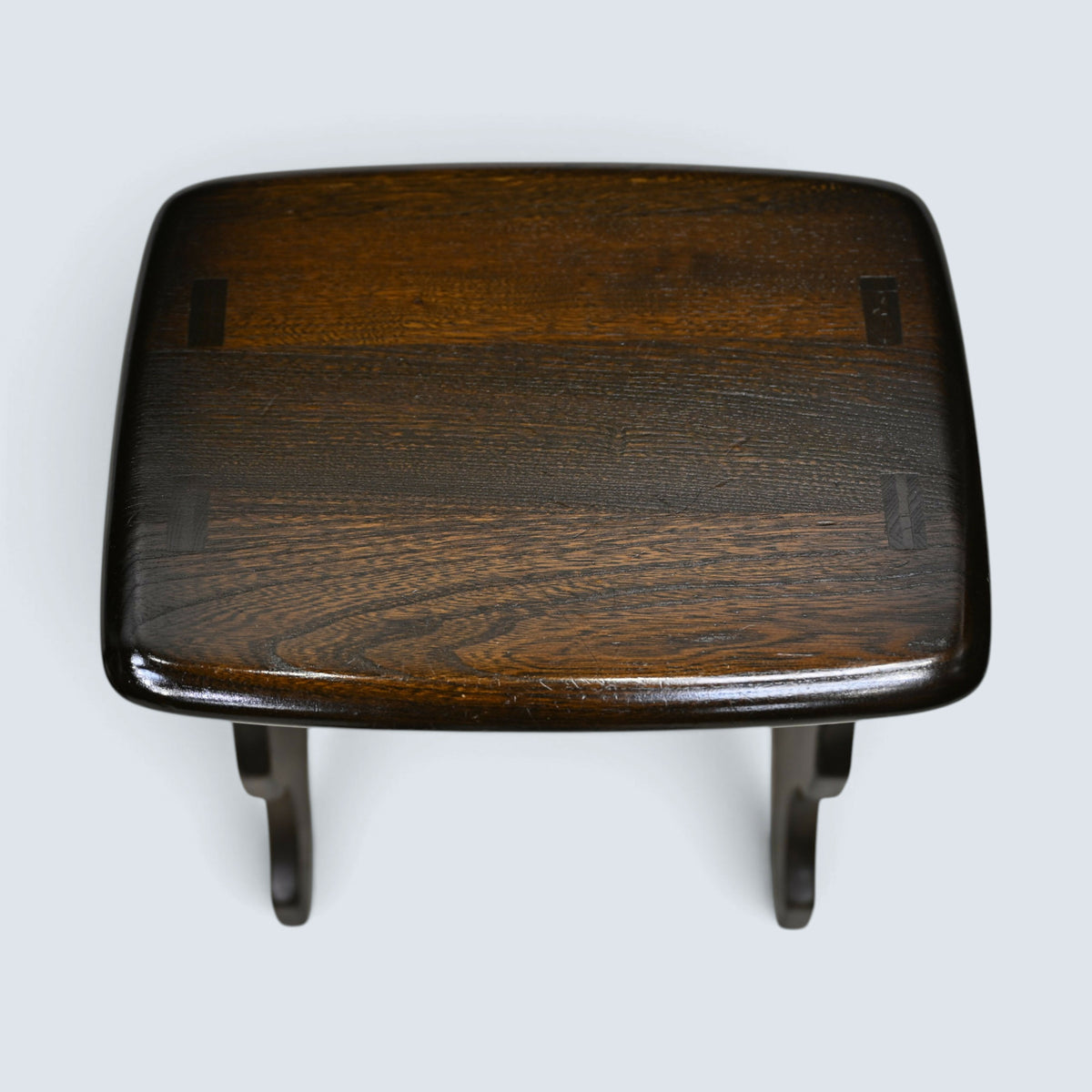 Ercol Nest Of Tables 3 Solid Elm Table Traditional Dark Finish FREE UK Delivery*