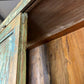 Large Vintage Rustic Indian Triple Door Cupboard in Distressed Blue