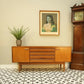 Vintage White and Newton Teak Mid Century Sideboard