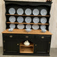 Painted Black upcycled Pine country farmhouse large 2 DOOR Welsh Dresser.