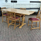 1930’s Extending Vintage Light Oak Draw Leaf Table & 4 Chairs