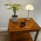 Mid Century Chevron Side Table Teak Veneer Geometric Top Vintage 1960s Lamp VGC