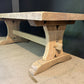 Rare Deep Bleached Oak Farmhouse Dining Table
