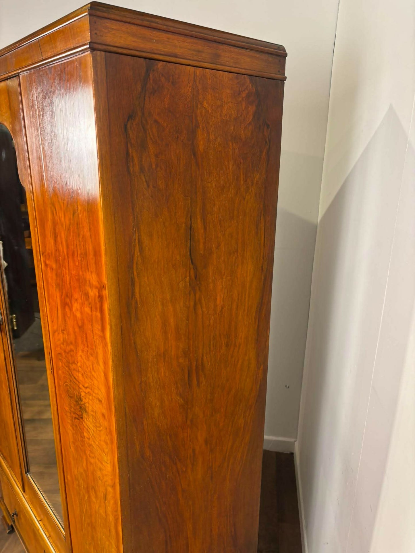 Art Deco Walnut Single Door Wardrobe