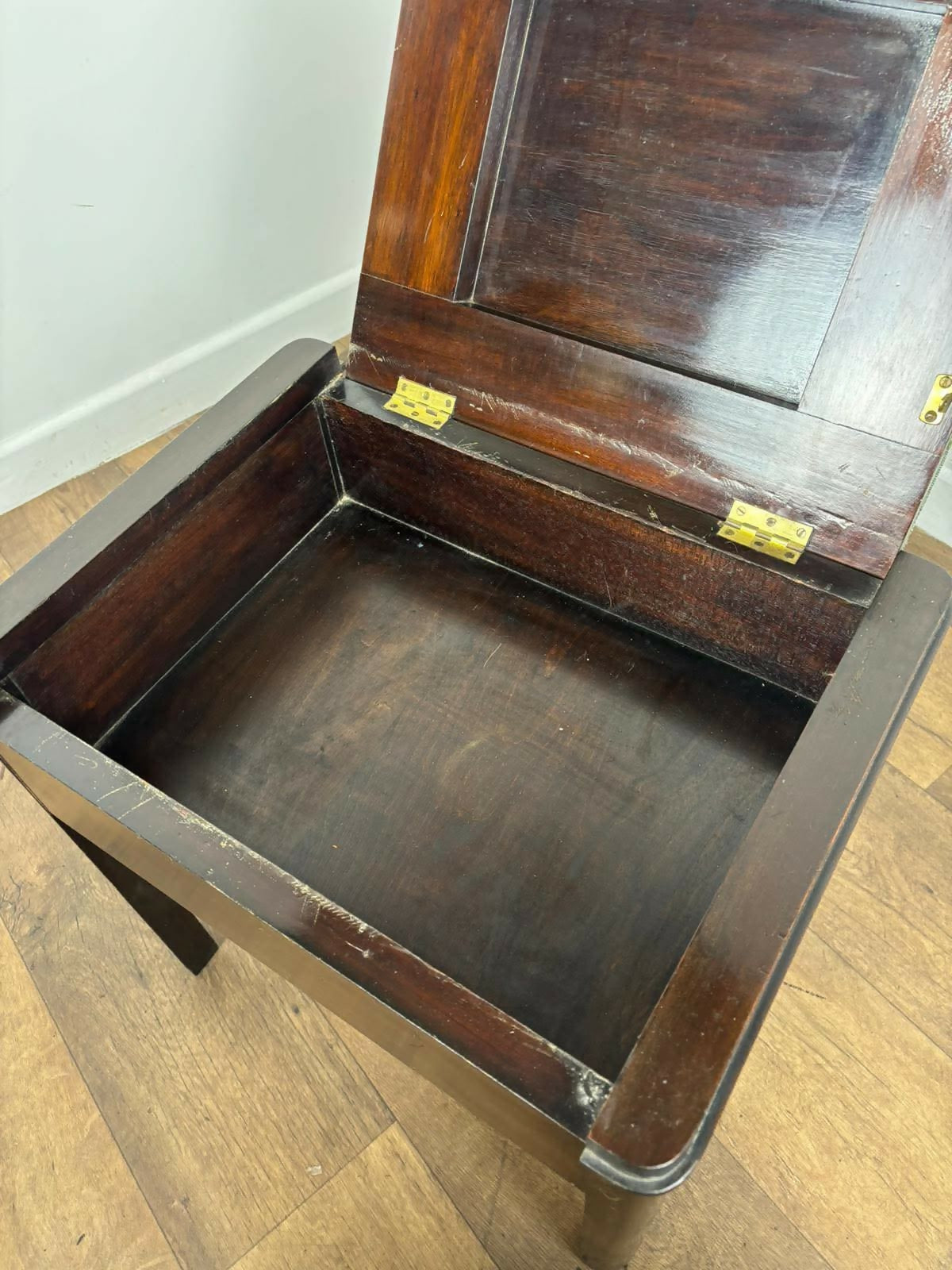Vintage Mahogany Piano Stool with Storage