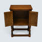 Old Charm Pedestal Cabinet/Side Table Linenfold Doors #1582 FREE UK Delivery*