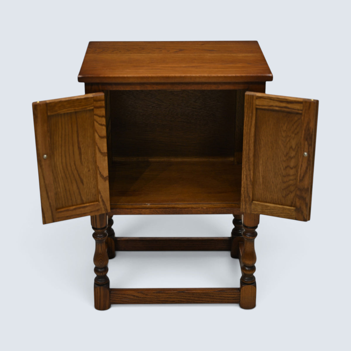 Old Charm Pedestal Cabinet/Side Table Linenfold Doors #1582 FREE UK Delivery*