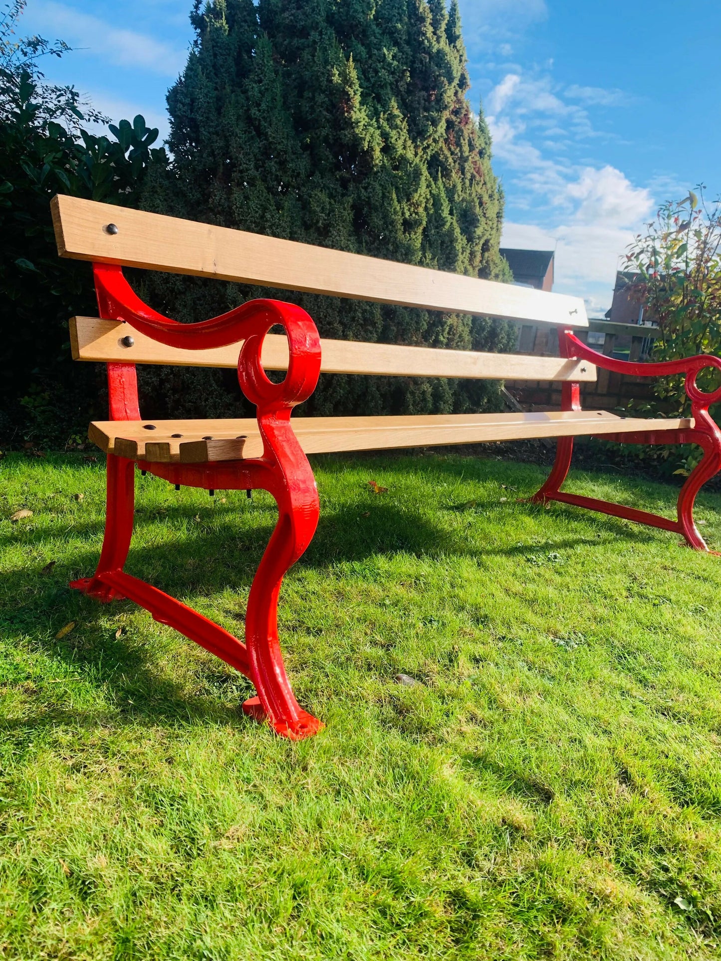 Fully Restored Cast Iron Garden Bench Seat Chair Patio