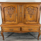 Cabinet Vintage French Louis XVI Oak Carved Sideboard with Drawers LOT 4015