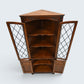 Old Charm Corner Display Cabinet Leaded Glass Tudor Brown EXC FREE UK Delivery*
