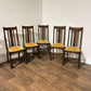 Vintage Set of Five Oak Dining Chairs