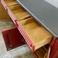 Sideboard Red Floral Decorated