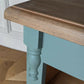 Vintage rustic solid pine green bookcase