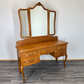 Dressing Table with Mirror Vintage French Louis Oak Vanity Makeup Table LOT 2757