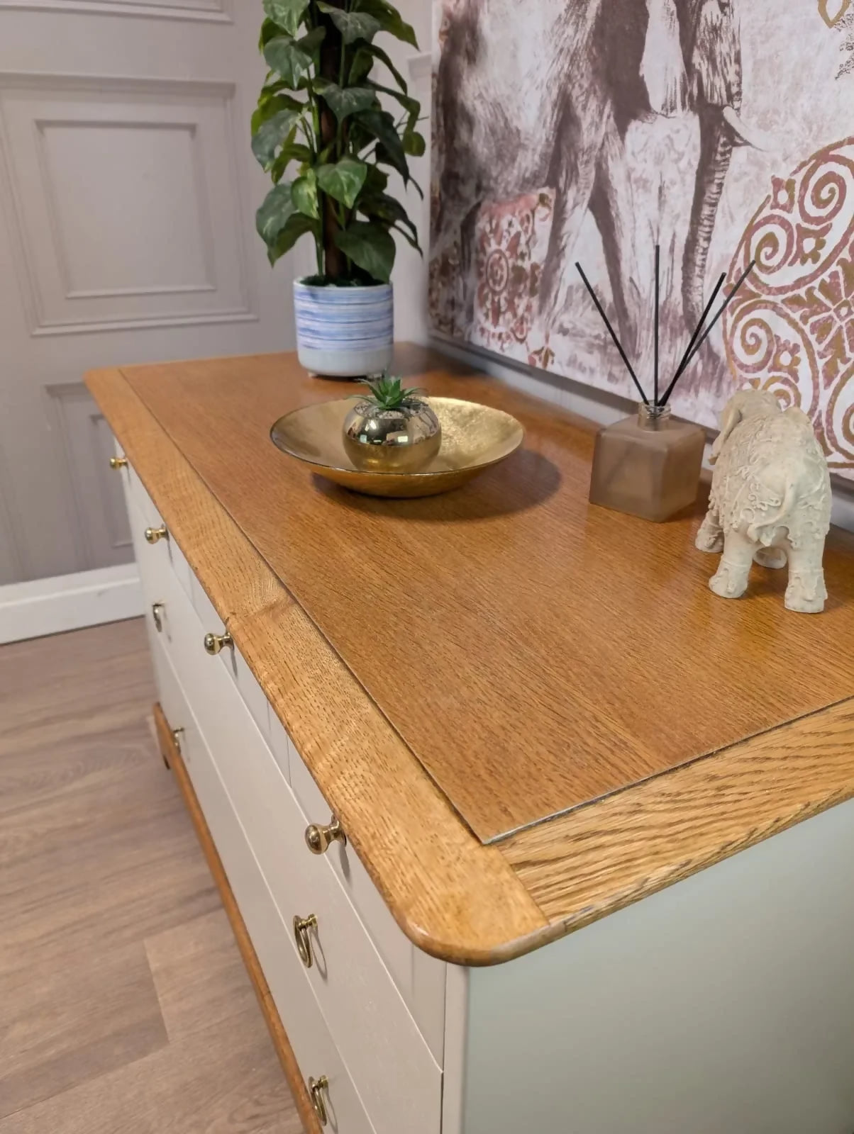 Stag Minstrel Madrigal Range Restored Vintage Drawers French Grey