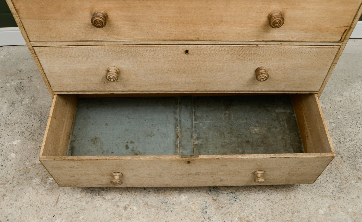 Antique Pale Oak Chest of Drawers - Extra Large