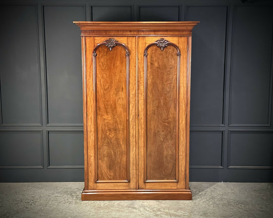 Vintage Victorian Mahogany Double Wardrobe