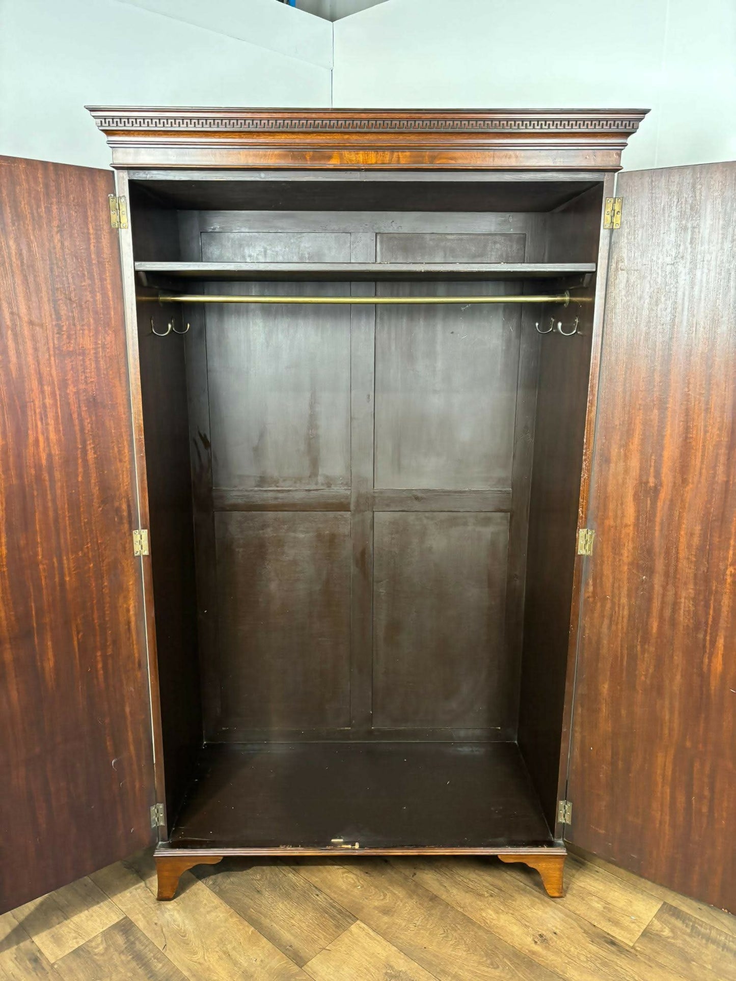 Edwardian Walnut Double Wardrobe