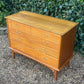 Vintage 1960's Handmade Oak Chest Of Drawers