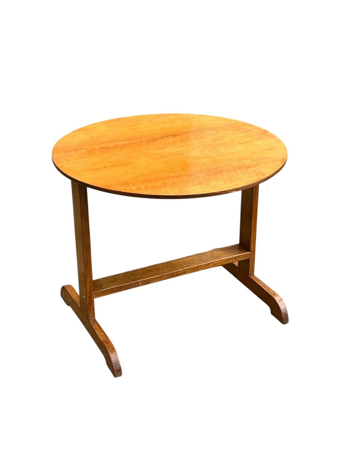 Art Deco tilt top light Oak side table