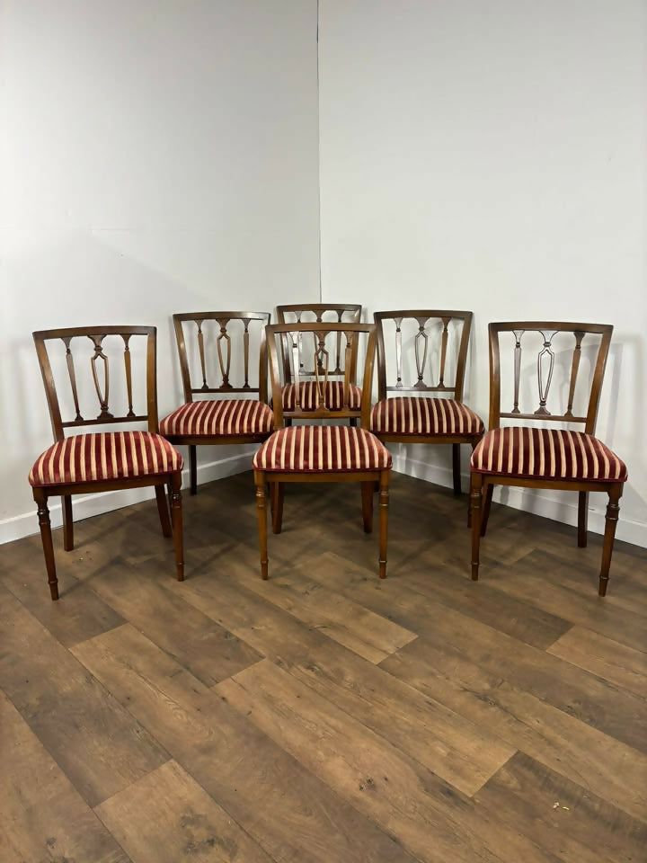 Set of Six Reproduction Mahogany Dining Chairs