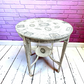 French Labels Decoupaged Table