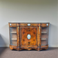 Victorian Inlaid Walnut Credenza Featuring Sevres Style Plaques