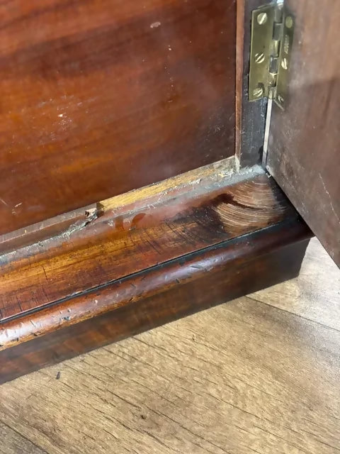Victorian Mahogany Pedestal Sideboard with Carved Gallery Back