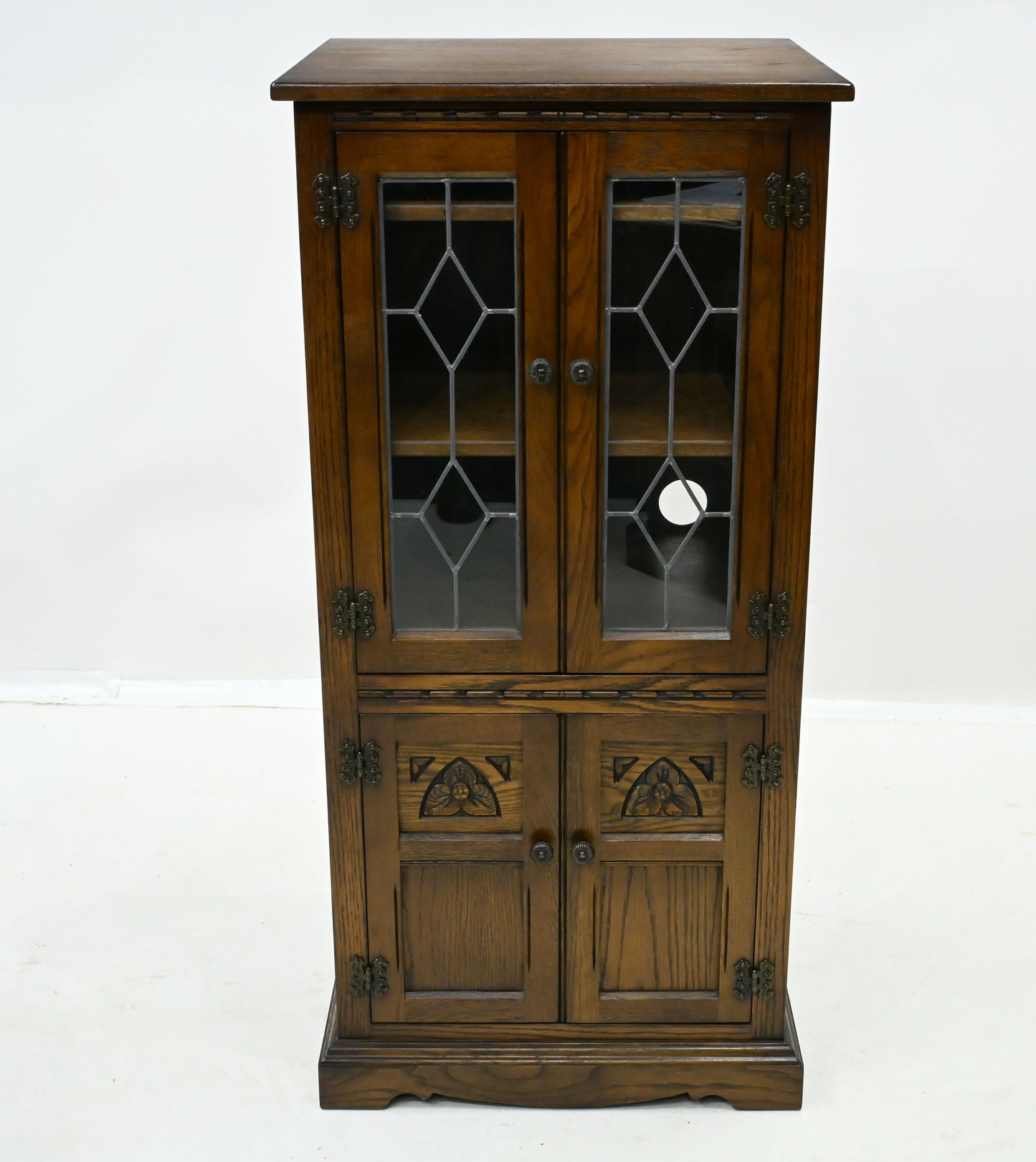 Old Charm Hi Fi/Record Cabinet 2 Adjustable Shelves Light Oak FREE UK Delivery*. SBR10189/1203E