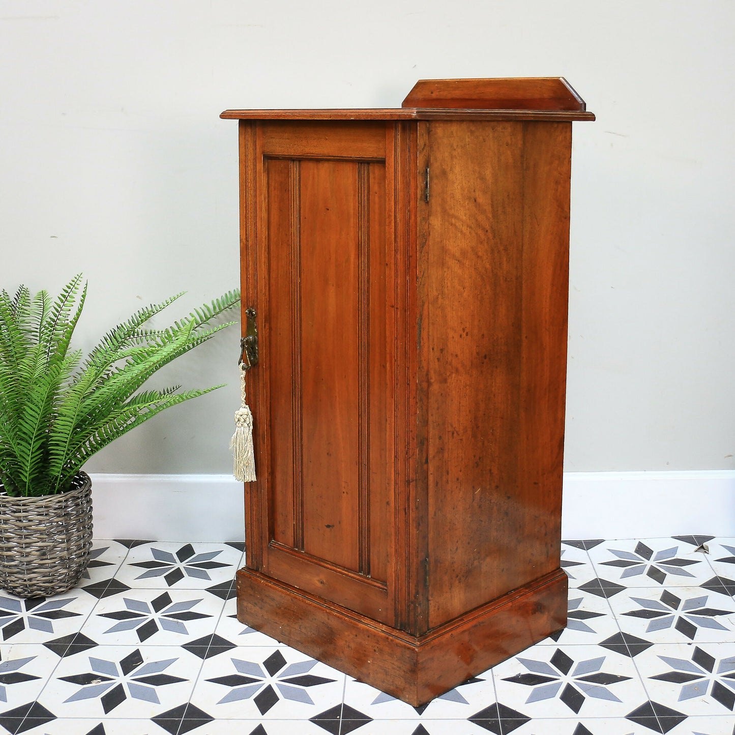 Antique Bedside Cabinet Pot Cupboard Late Victorian Mahogany