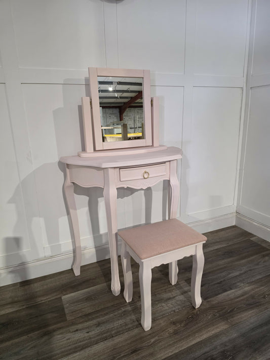 Melody Maison Sophia Dressing Table with Stool and Mirror