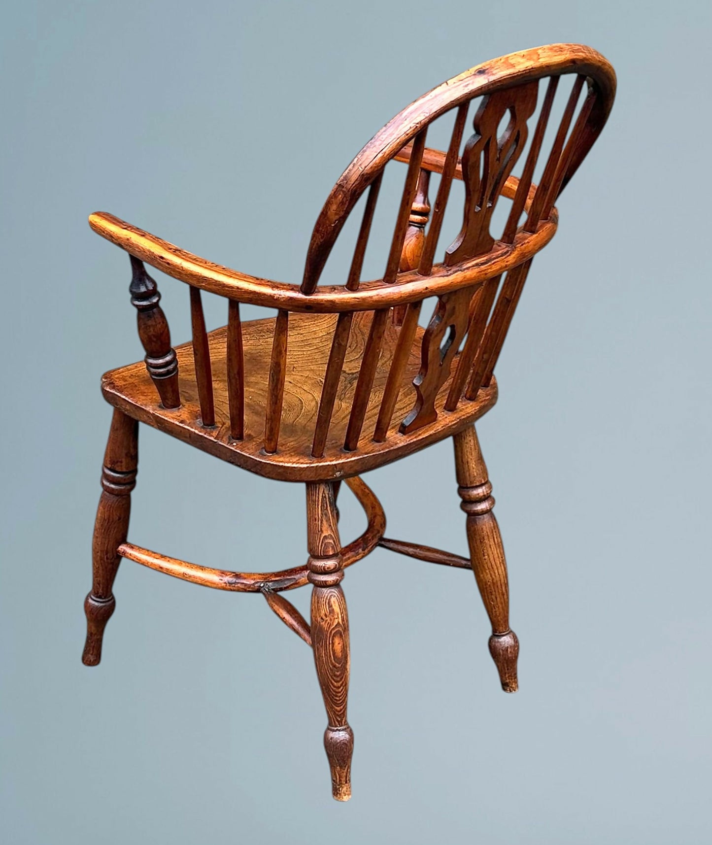 Yew Wood Windsor Armchair 19th Century Yew