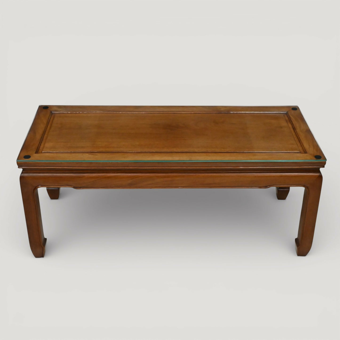 Chinese Style Coffee Table Inset Glass Top Carvings Kang Table FREE UK Delivery. SBR11115/2910E