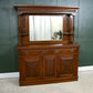 Mahogany Arts & Crafts Sideboard Buffet with Mirror Back Top