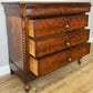 Chest of Drawers Antique French Burr Walnut 4 Drawers Carved Cabinet LOT 6267